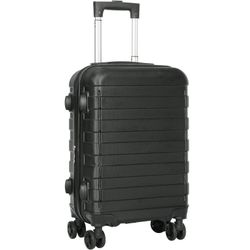 Expandable Lightweight ABS Luggage Suitcase, Black