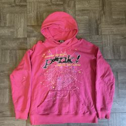 pink sp5der hoodie 