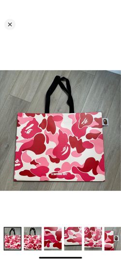 BAPE pink camo XL bag