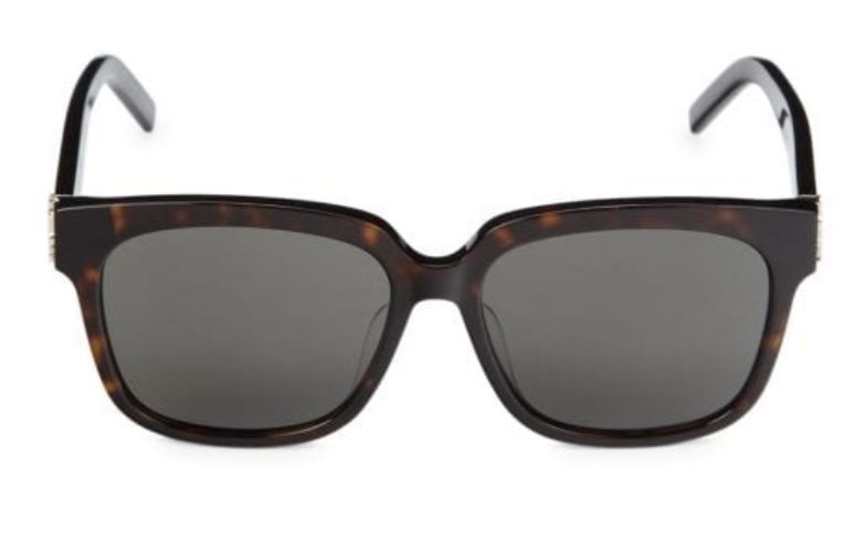 Saint Laurent Women's 55MM Square Sunglasses - Havana