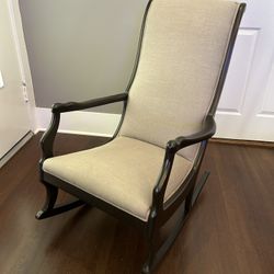 Antique Linen Upholstered Rocker