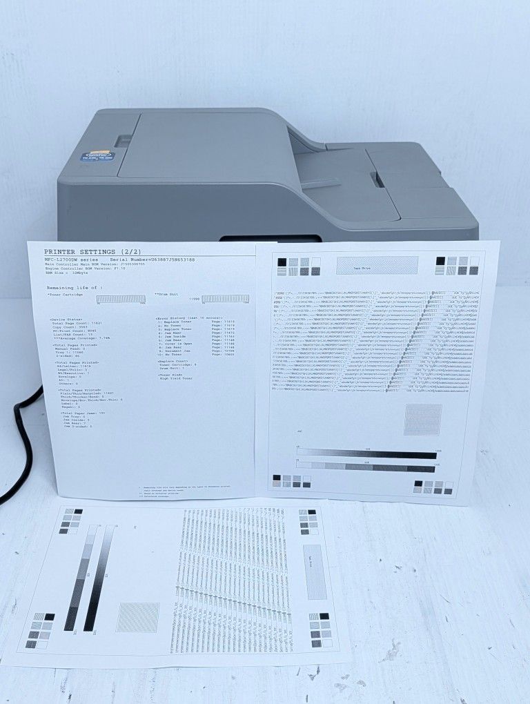 Brother MFC-L2700DW Laser All-In-one WiFi Printer Scan Copy Fax Page Count 11621