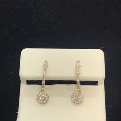 Diamond Earrings 14k New 