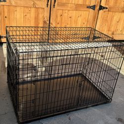 Large Dog Crate.  Collapsible - 2 Doors And Divider