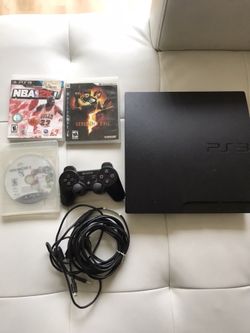 ps3 w/ controller and few games