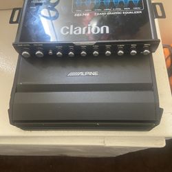 Alpine 500w Amp And  Clarion EQ