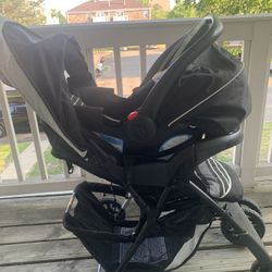 Stroller and Car Seat with base (GRACO Brand)