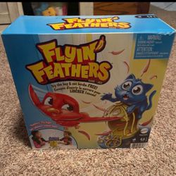 Flying feathers kid game with toy cat & bird
