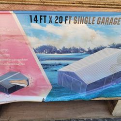 14x20 steel garage | One Car Garage | Metal shed..