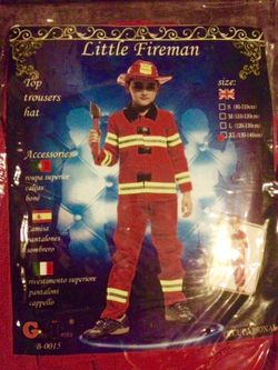 Little firemen costume for boys
