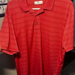 GRANDSLAM Golf Polo – Pink/Red, Size Large | Cool, Comfortable, & Stylish!