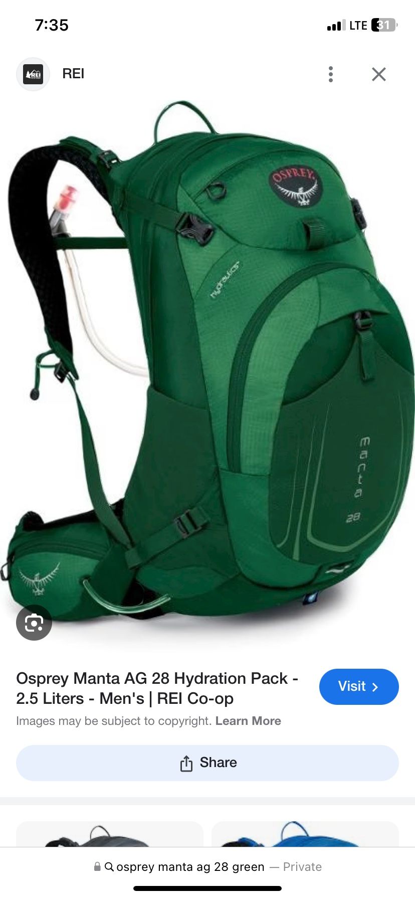 Osprey Hydration Hiking Backpack