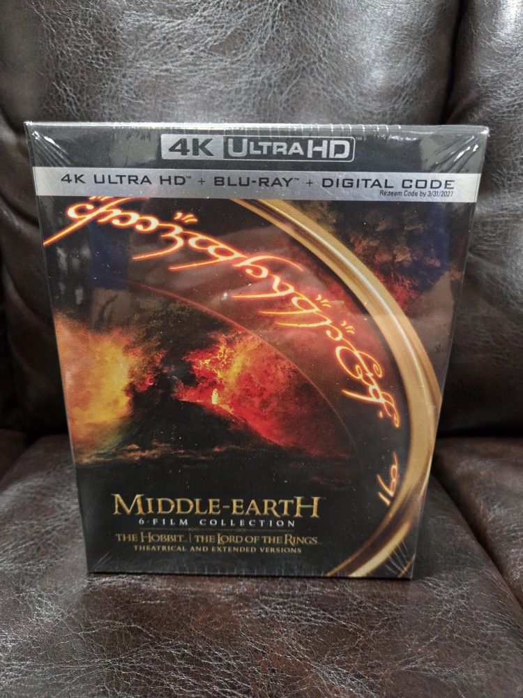 BRAND NEW Sealed Middle-Earth 6-Film Collection (Extended & Theatrical) (4K Ultra HD + Digital)