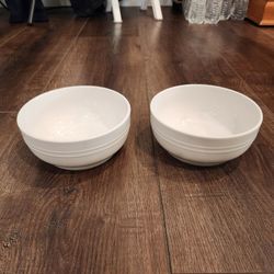 2 Threshold Westfield Ivory Soup/Cereal Bowl, Stoneware 6" D, 2.5" H,24 oz, Microwave and dishwasher safe, great condition