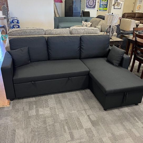 Black Sectional Sofa Pull-out Bed On Sales $345