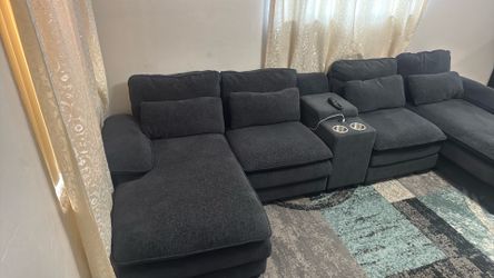 Sectional sofa - black or dark bluish grey