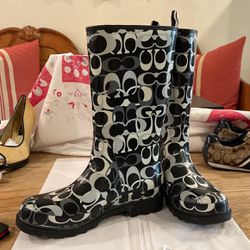 Coach Rubber Boots/of Size 10M