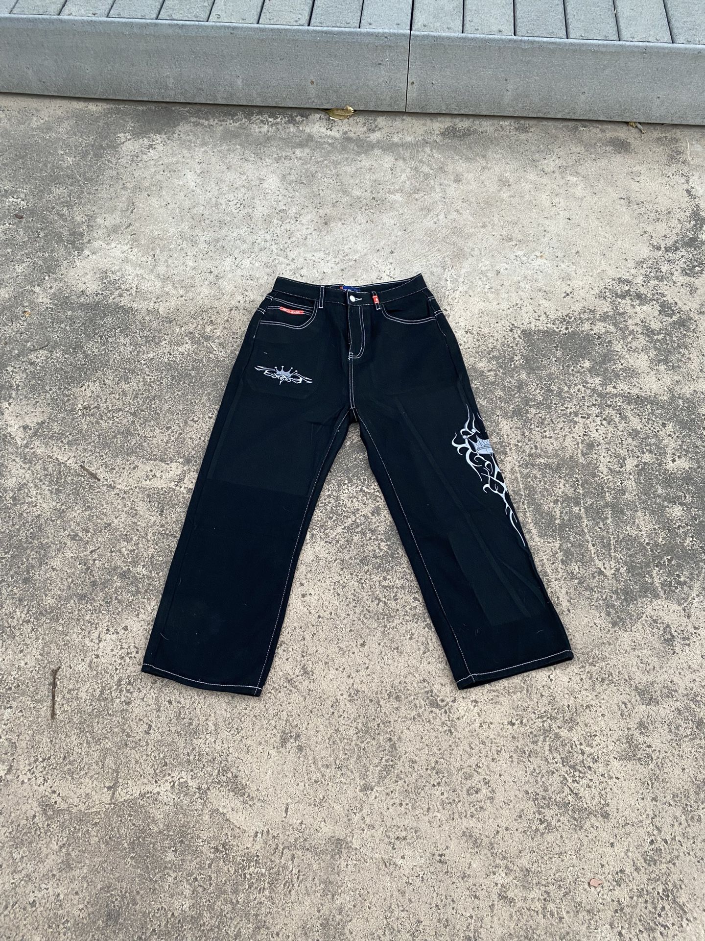 Black And Gray Jnco Jeans
