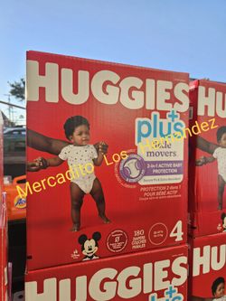 Huggies Size 4 Little Movers 180Pañales Diapers❗️Nuevos