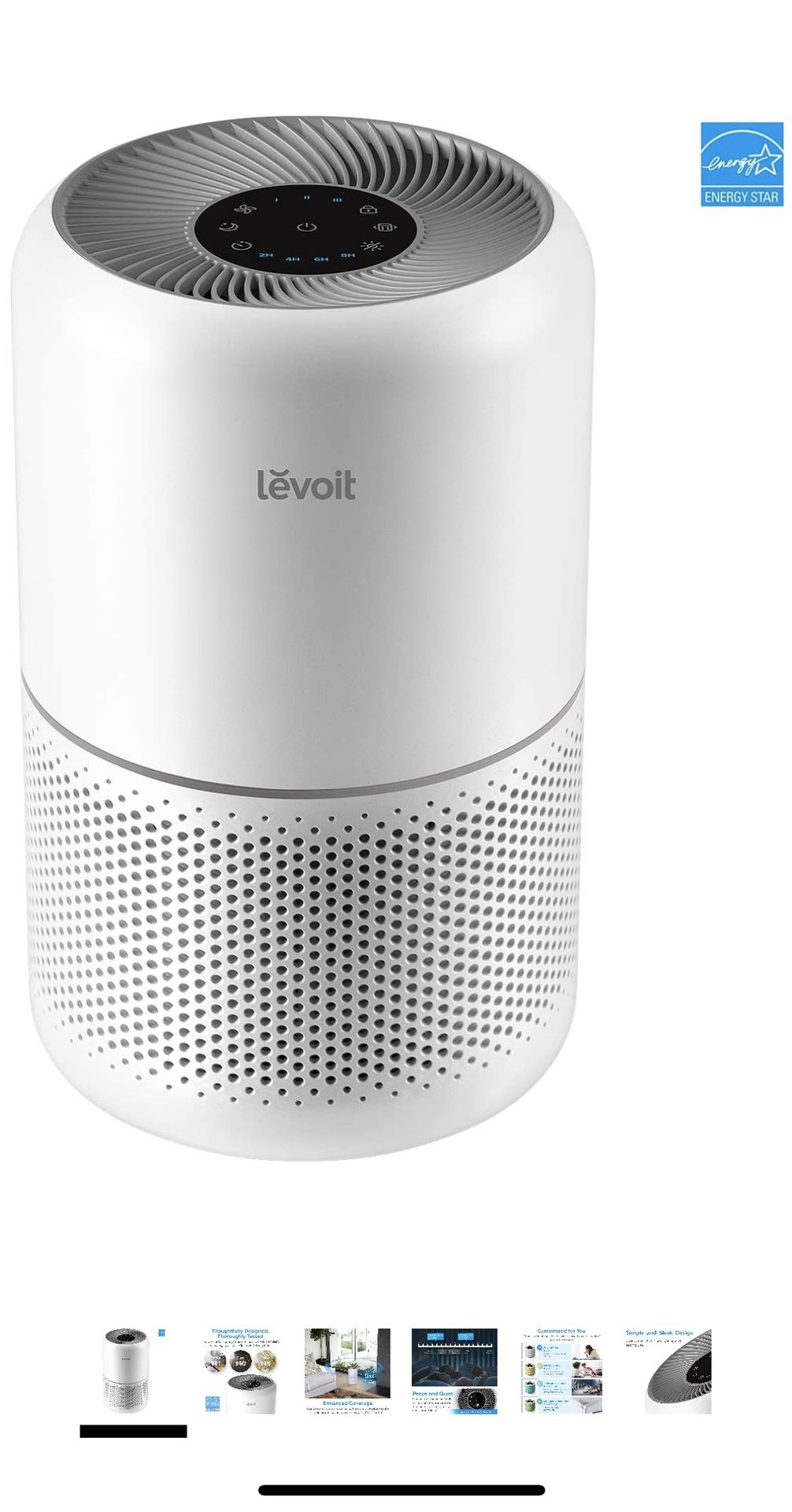 LEVOIT Air Purifier H13 True HEPA Air Purifiers for Home Allergies and Pets Hair 24db Quiet Air Cleaner, Remove 99.97% Dust Smoke Odor Dander Pollen
