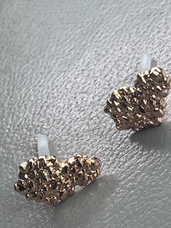 Gold Nugget style earrings ( not real gold )