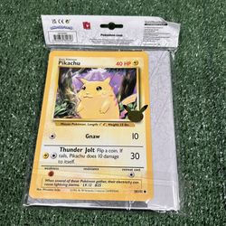 Pokemon 25th Anniversary Binder with Jumbo Promo Pikachu Card! Brand New Sealed!