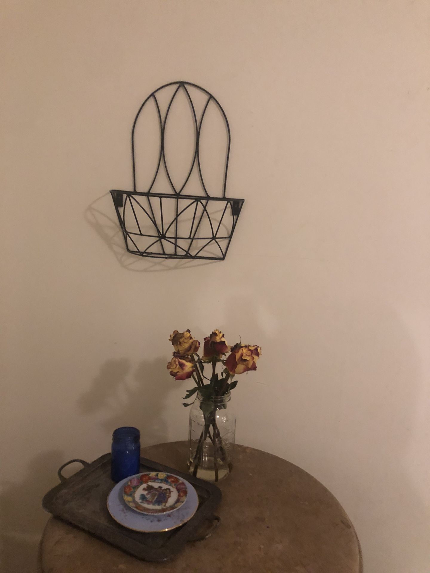 Bohemian Black Wire Hanging Plant Holder