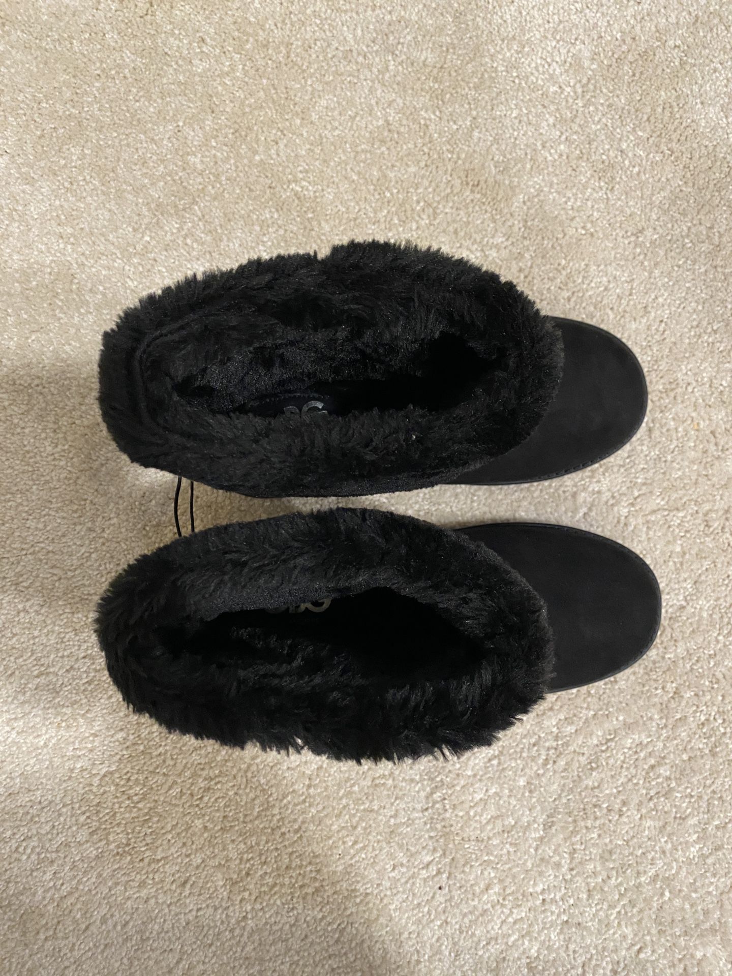 Black fur GBG boots