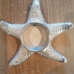 SILVER STARFISH CANDLE HOLDER