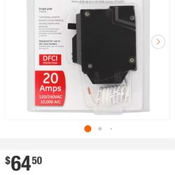 GE DFCI 15 Amp / 20 Amp Breakers 