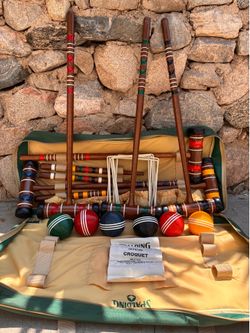Spaulding Croquet Vintage Full Set, California Gold