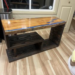 Live Edge Epoxy Entertainment Center/tv Stand