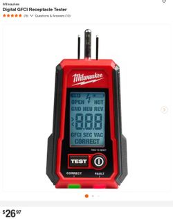 Milwaukee Digital GFCI Receptacle Tester