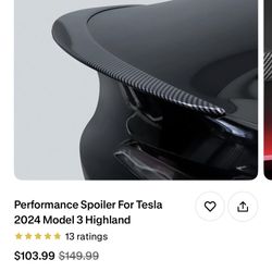 Carbon Fiber Finish Spoiler