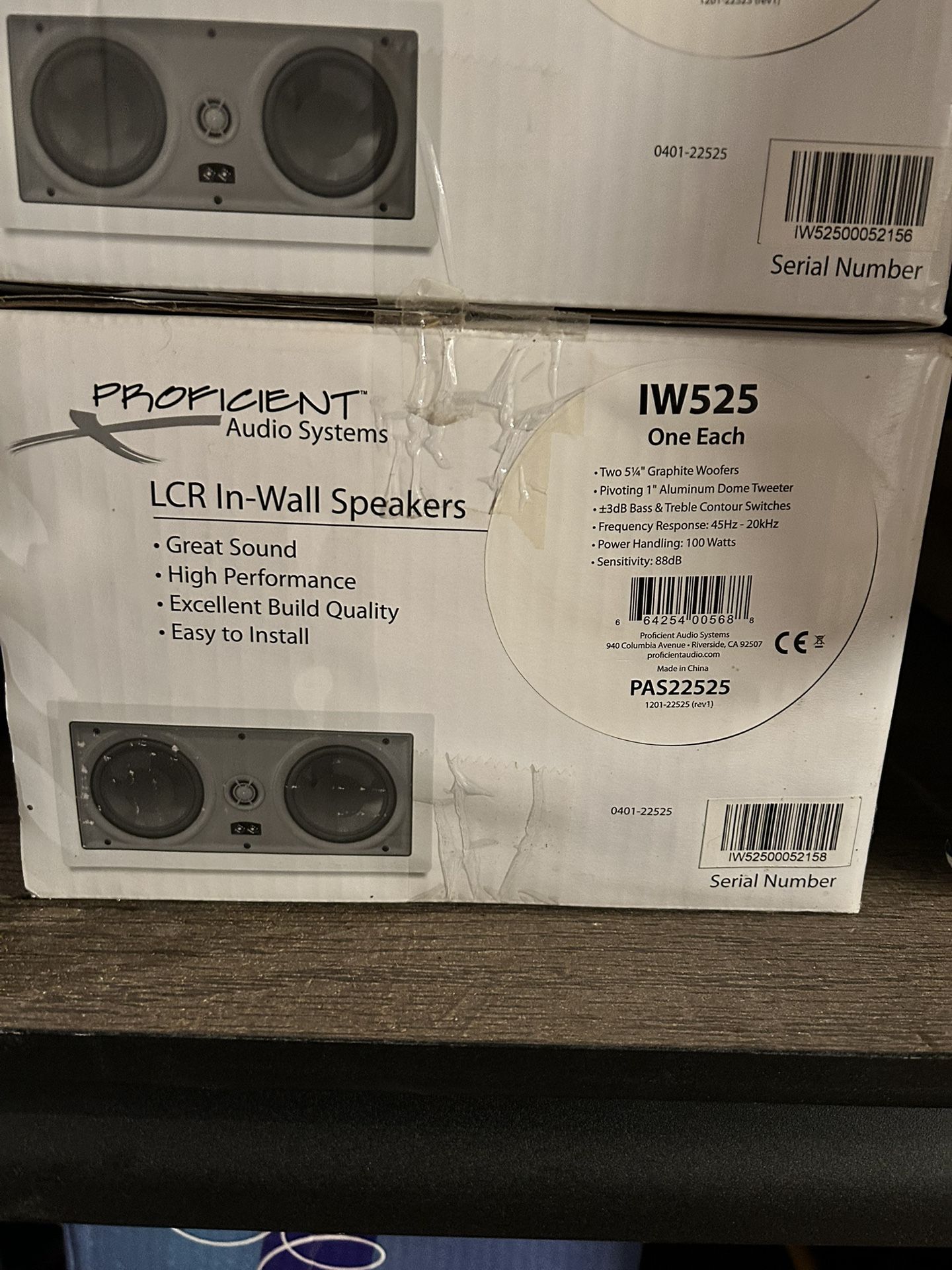 Proficient Audio LCR In-wall Speakers 