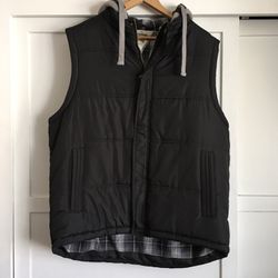 Men’s Weatherproof Vintage Flannel Lining Hooded Vest - Size XL