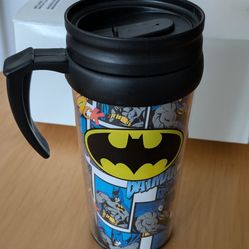 Vintage Batman Travel Mug Plastic Monogram New.