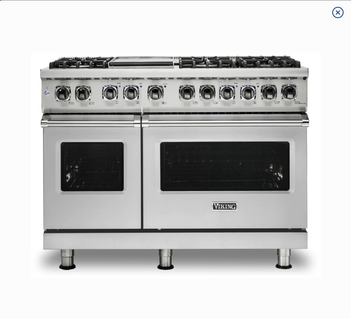 π₯ Viking 48β³ Professional Gas Range β 8 Burners + Double Oven β Stainless Steel π₯