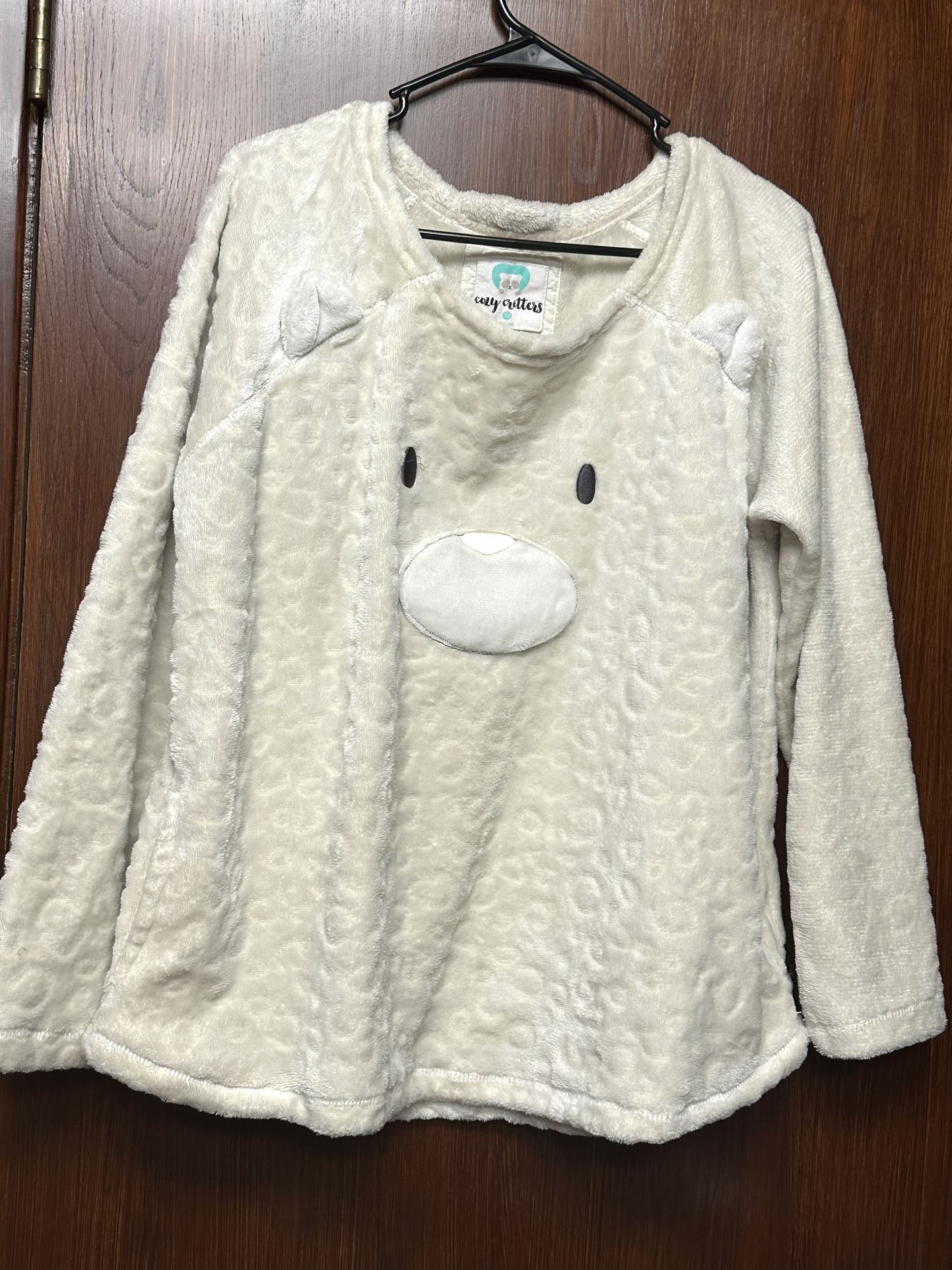 Polar embroidered polar woman’s Sherpa fleece pullover woman size XL