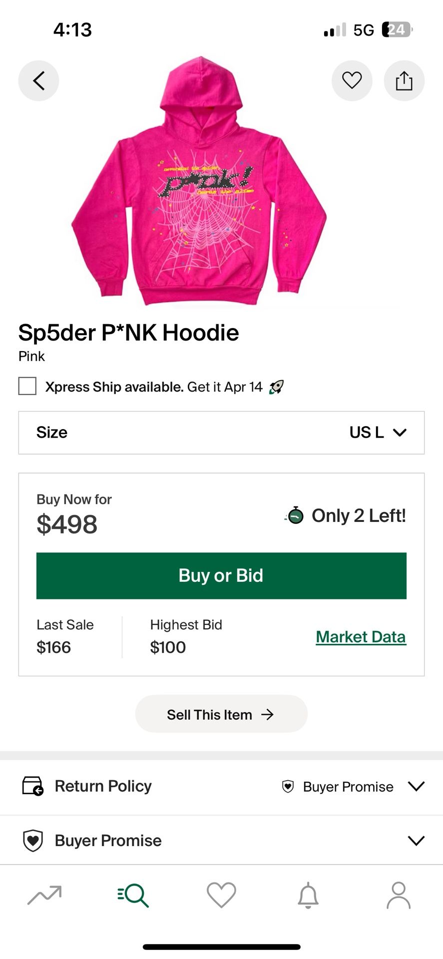 brand new sp5der hoodie no tags but never used
