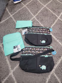 Baby boom Elephant diaper bag, with  changing pad,multiple pockets brand new/$10 each