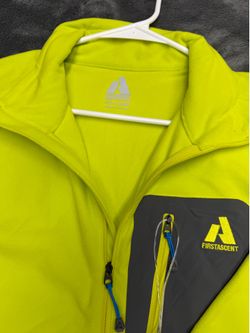 NEW Eddie Bauer First Ascent Yellow Alpine Aire 1/4 zip Fleece pullover in Men’s Large #outdoor