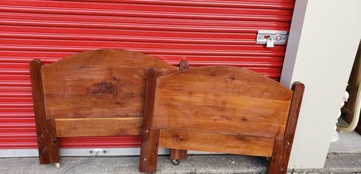 Vintage Wood Twin Bed- Side rails too (firm Price)