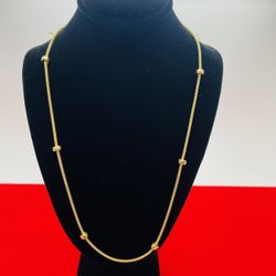 18K Gold Round Franco Chain 18” 