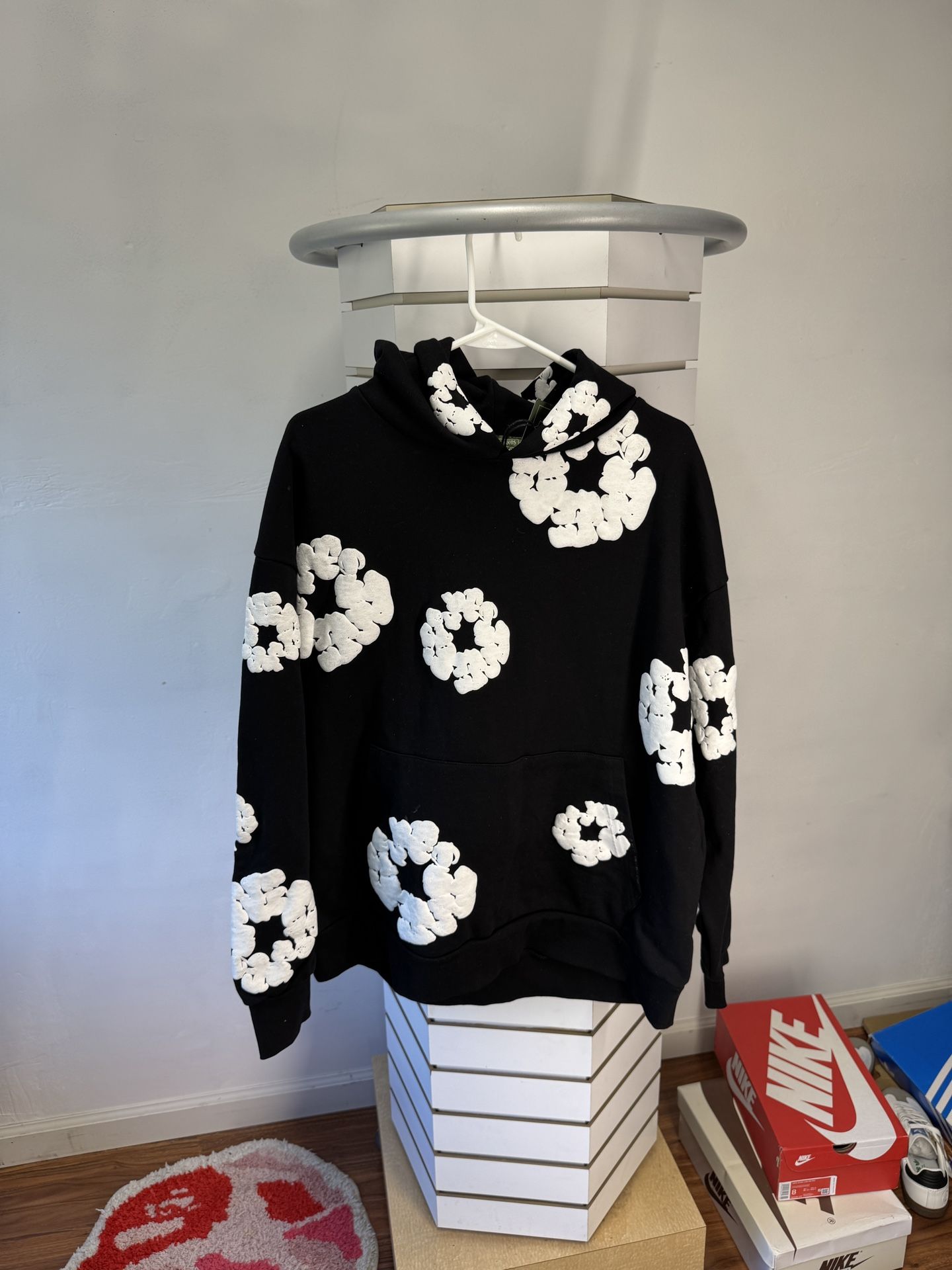 Denim Tear Black/white Hoodie Brand New