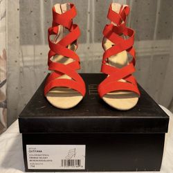 GI-FIYANA Orange Delight Heels Size 7