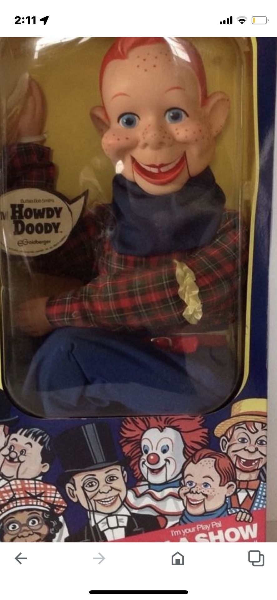 Vintage Howdy Doody Ventriloquist Doll In Box