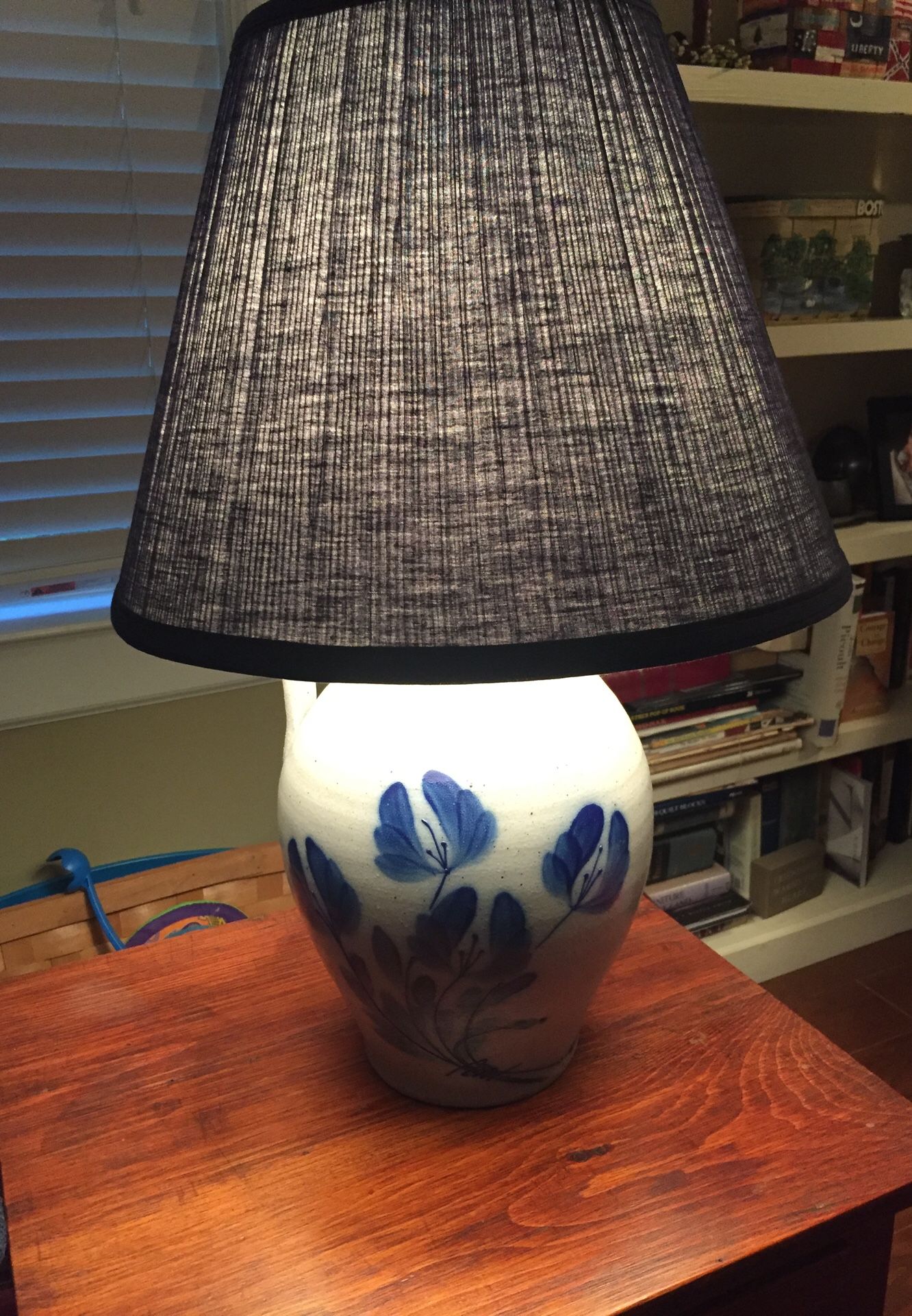 Salmon Falls Pottery Lamp with shade