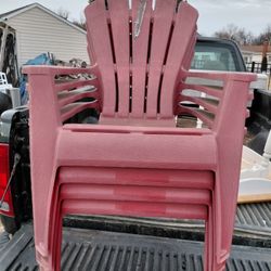 Red Plastic Lawn Chairs 