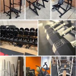 Tons Of Olympic Weight Benches, Squat /Power Racks, Smith Machines, Home Gym, Dumbbell, Plates & Bars